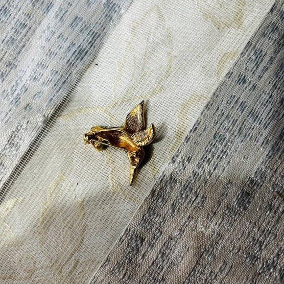 Brooch Hummingbird honeymoon bird pin pins 
Blue green gold crystal jewelry - Picture 7 of 8